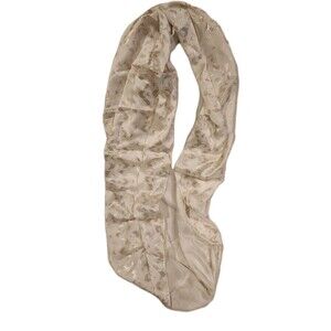 Apt. 9 Infinity Shiny Scarf White Gold Chevron Geometric Print